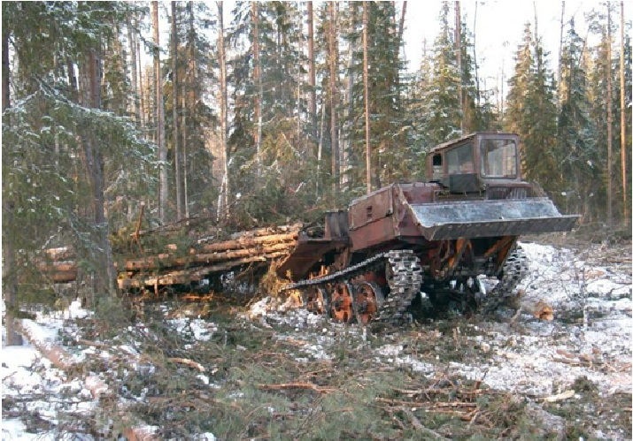 Трактор трелёвочный ТДТ-55А